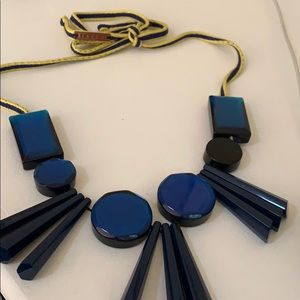 Marni Blue Acrylic Statement Necklace